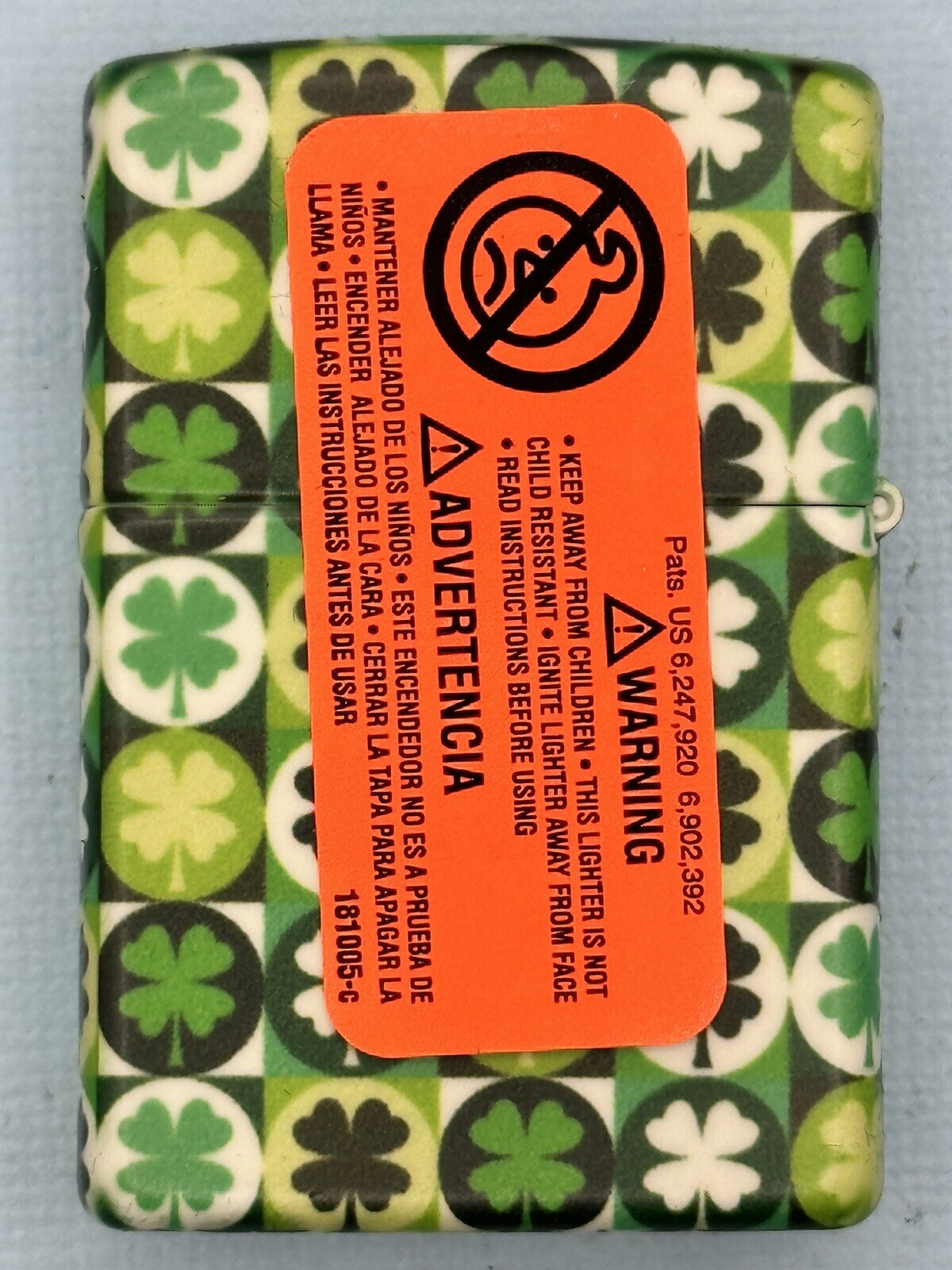 4 Leaf Clover 46015 Design 540 Color Glow In The Dark Zippo Lighter NEW