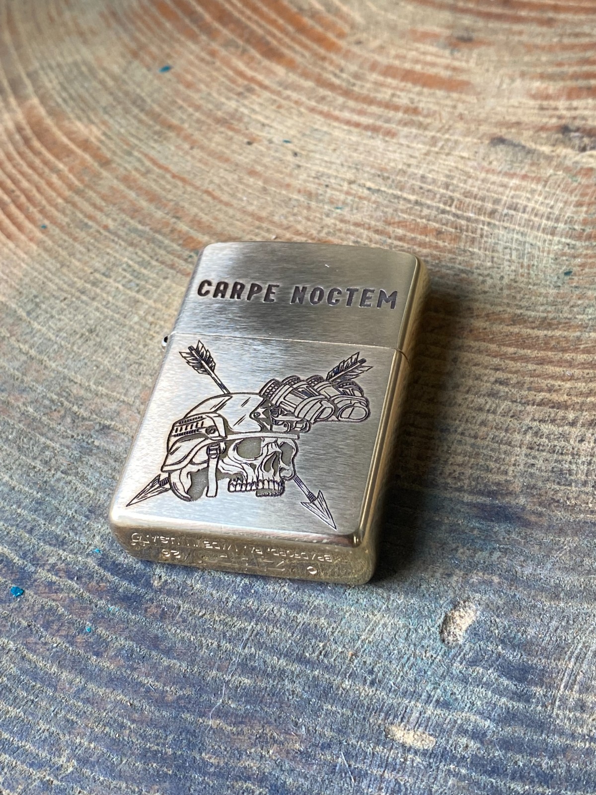 Carpe Noctem Custom Engraved Zippo | Solid Brass Armor Case | Made in USA