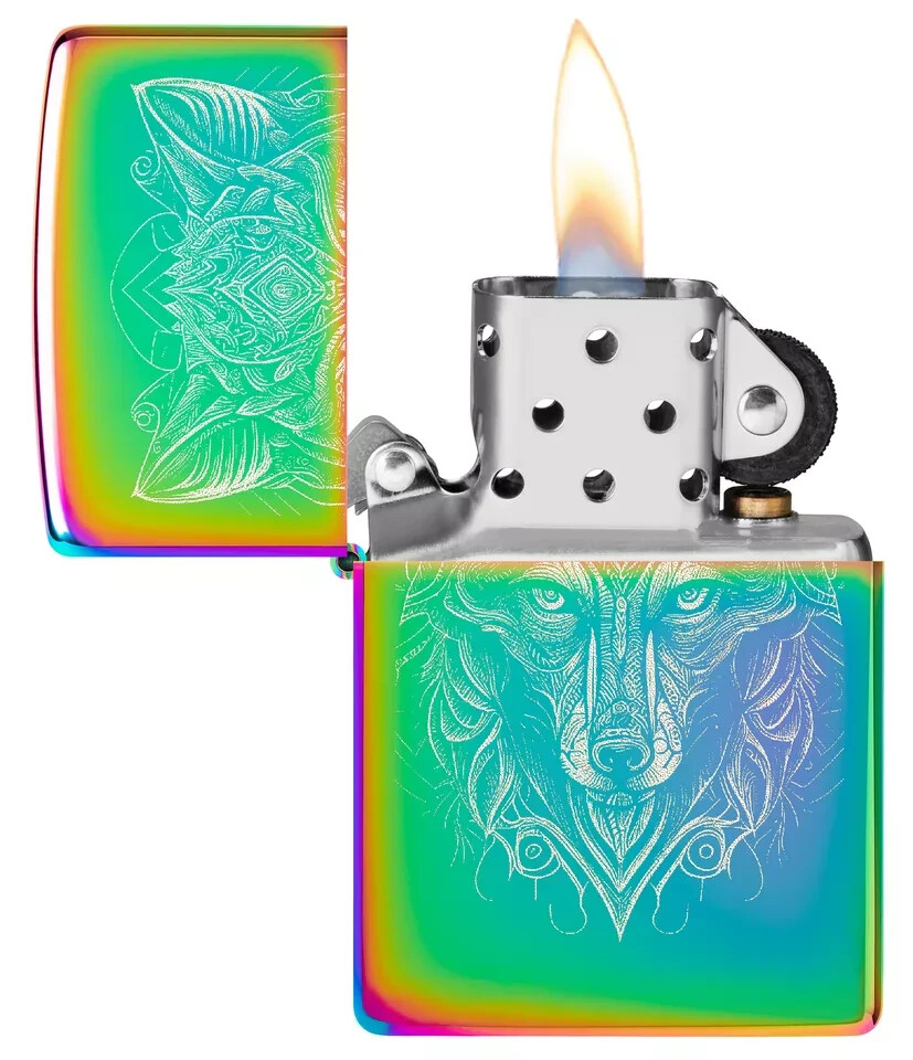 Zippo Mystic Wolf Design Multi Color 46176