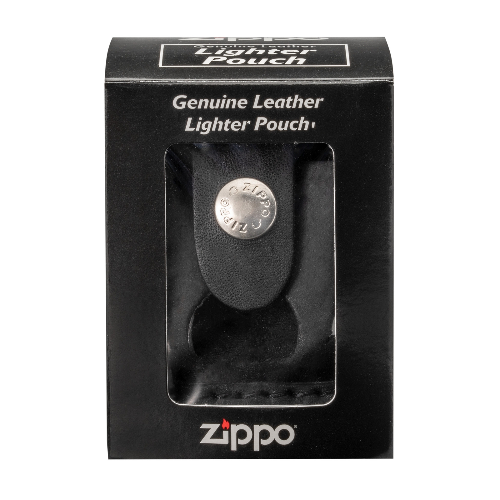 Zippo Black Thumb Notch Lighter Pouch, LPTBK