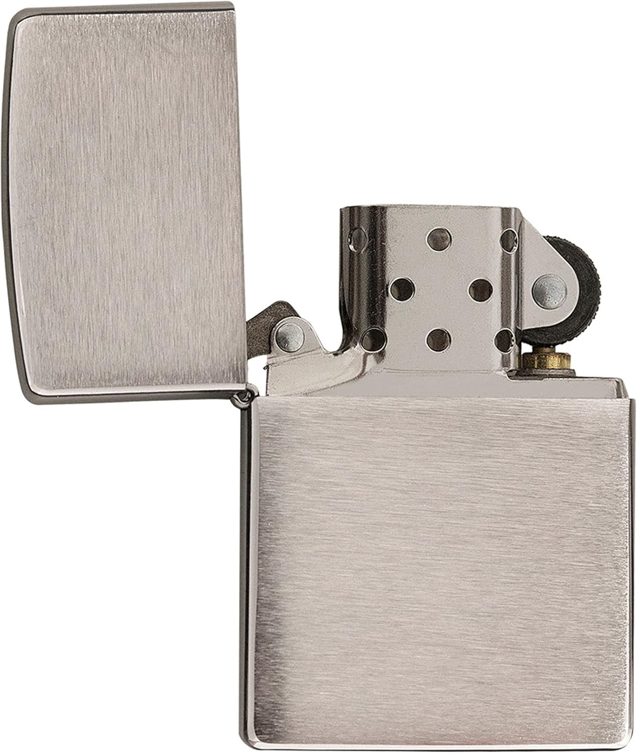 Timeless Classic Pocket Lighter – Durable Brushed Chrome, Windproof & Refillable