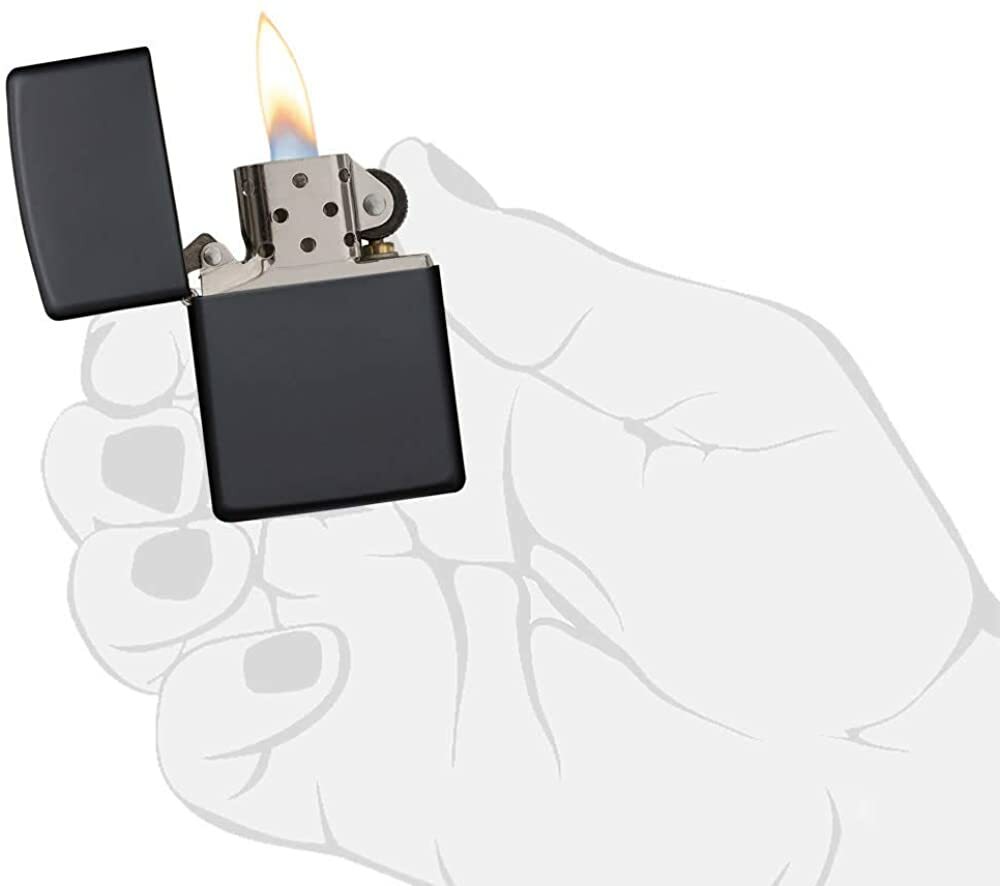 Zippo Windproof Metal Design Fire Lighter – Tiger Portrait with Textured Edge