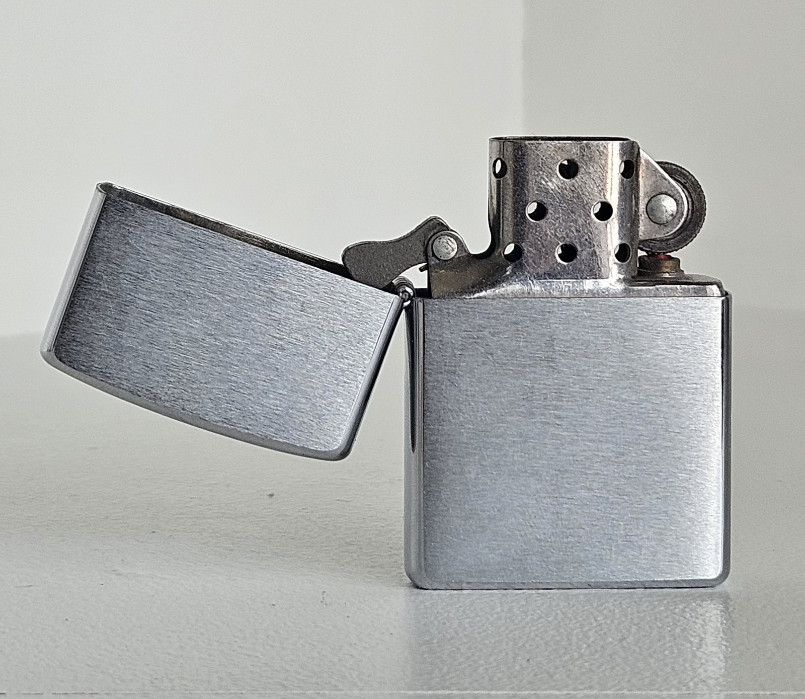 Vintage 1997 Zippo Lighter Brushed Chrome Flip Top Bradford PA Made in USA