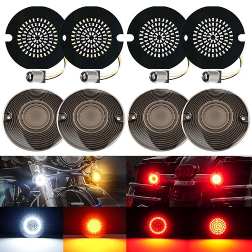 2024 Brightness 3 1/4″ LED Turn Signals 1157 Led Lights Compatible for Harley