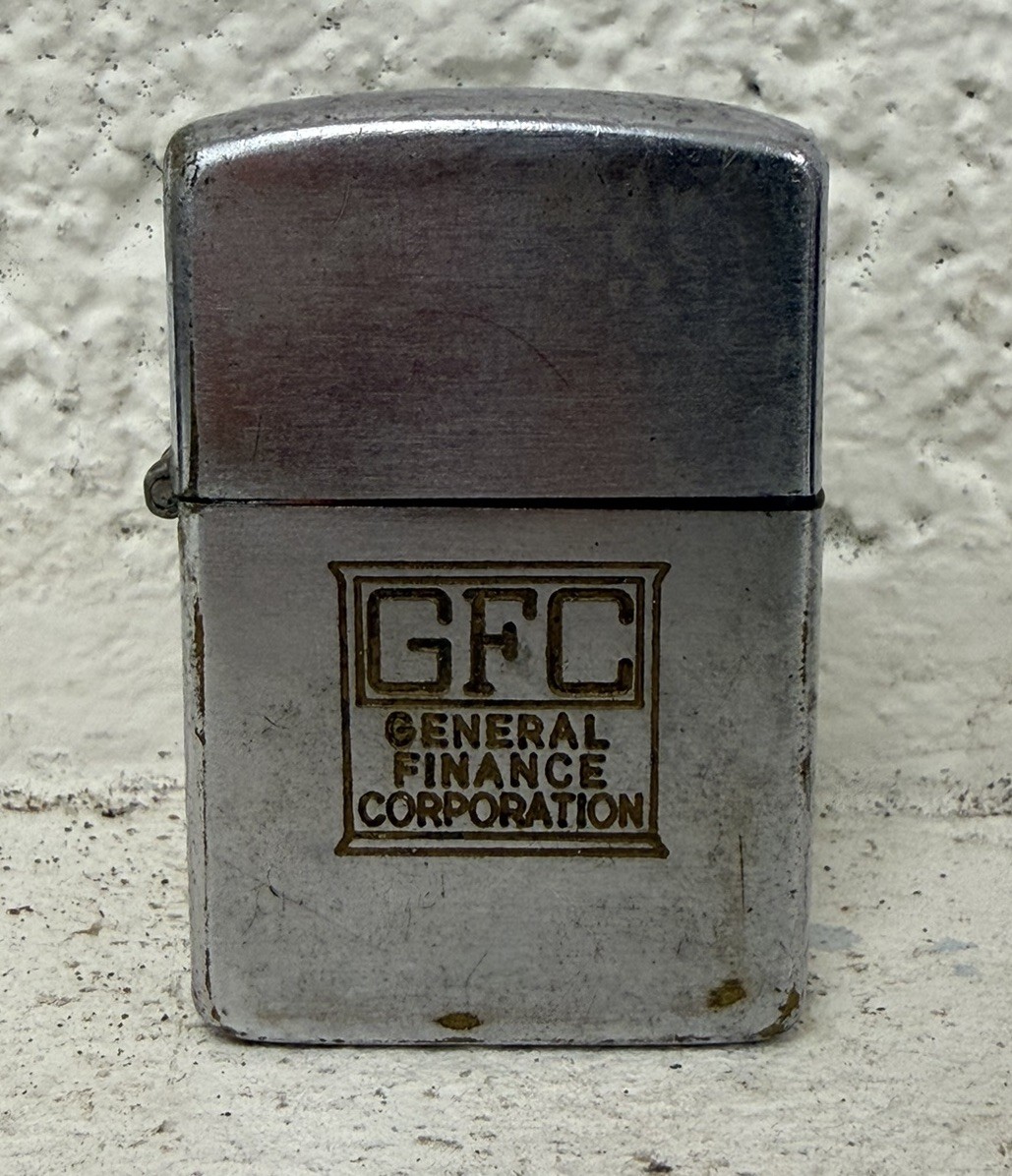 1940’S Advertising General Finance USA ZIPPO LIGHTER 3 BARREL 16 HOLE 2032695
