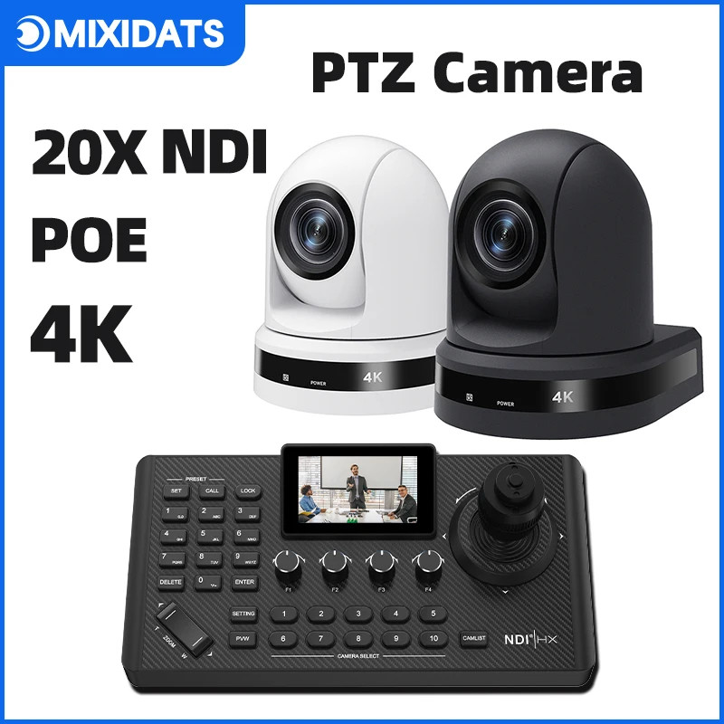 4K NDI PTZ Camera 1-10pcs 20X Zoom Video Conference Camera for Church Business