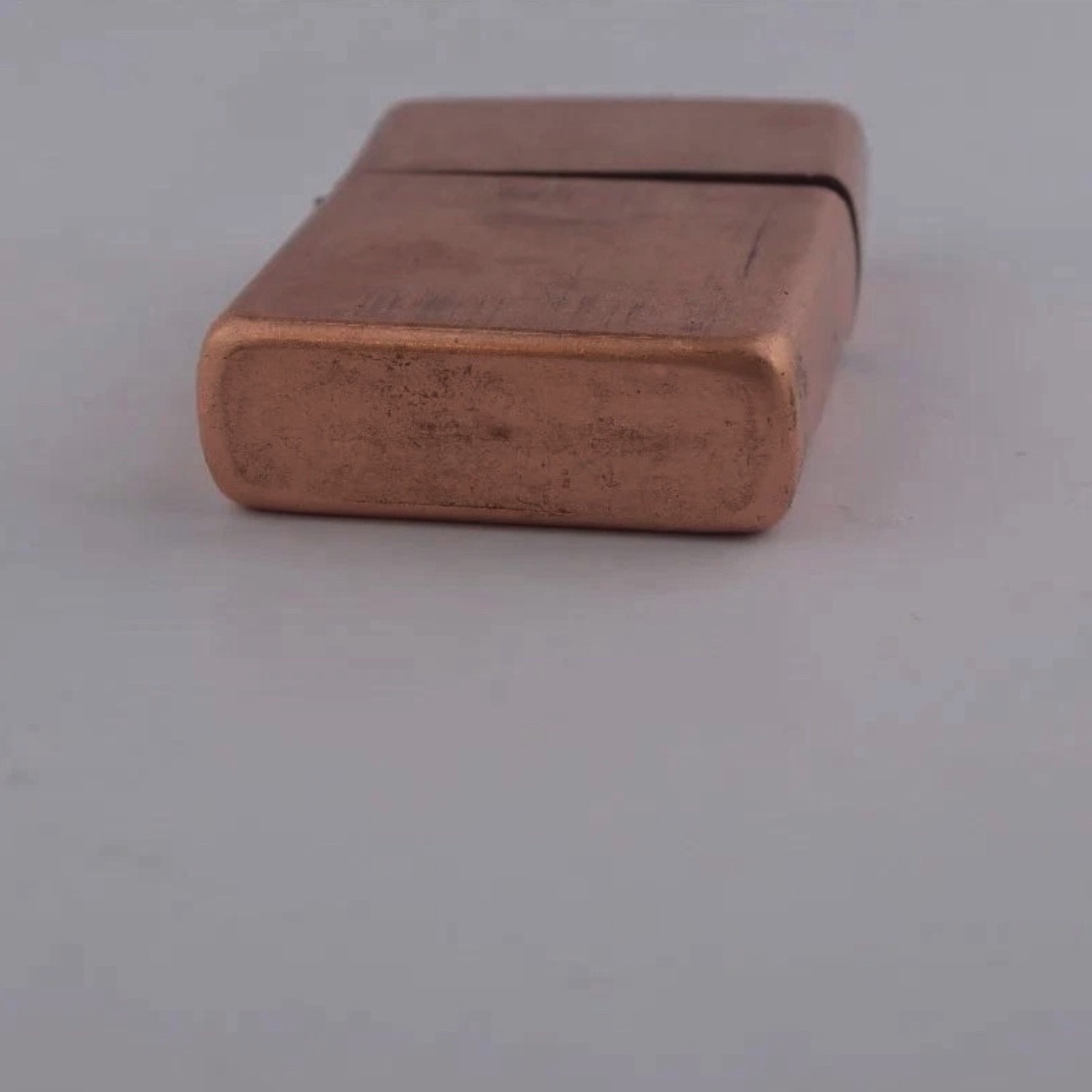 Red Copper Lighter Shell for Zippo Insert, Thickened Flat Top Case