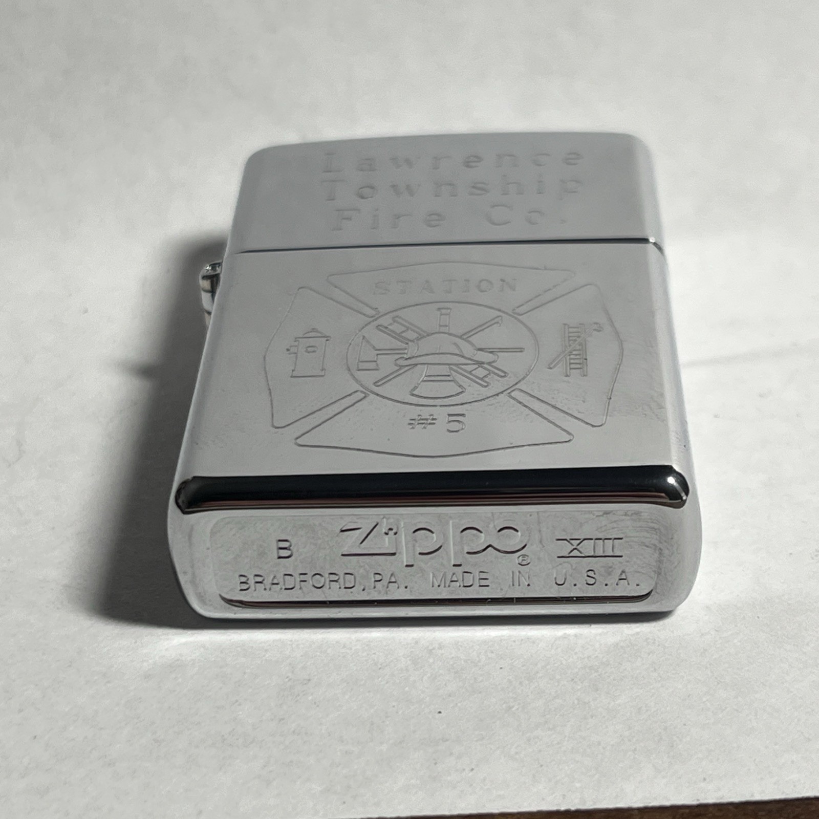 1997 High Polish Zippo Lawrance Township Fire Co. -Plymptonville Pa – J1