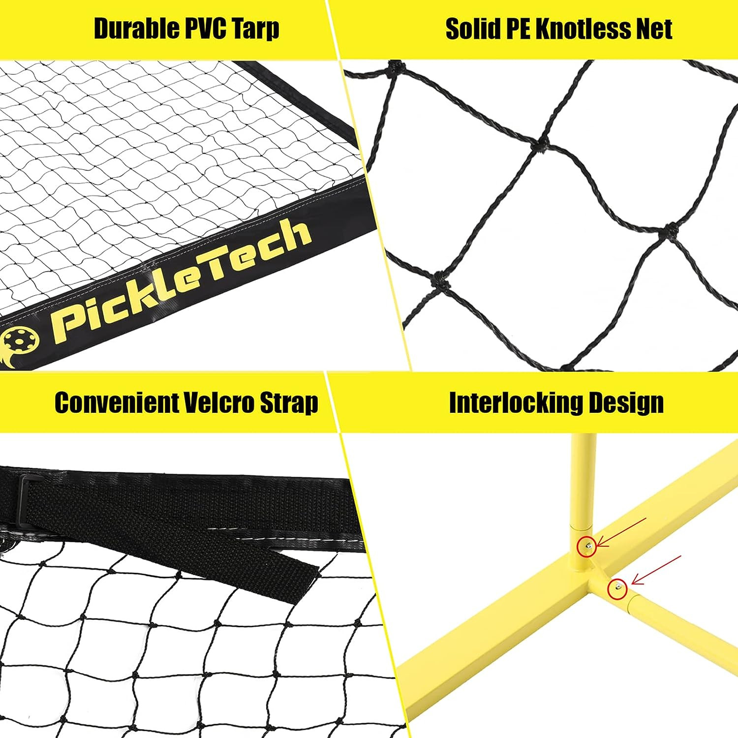 Portable 22FT Pickleball Net – Slim Version with Carrying Bag for Outdoor Play