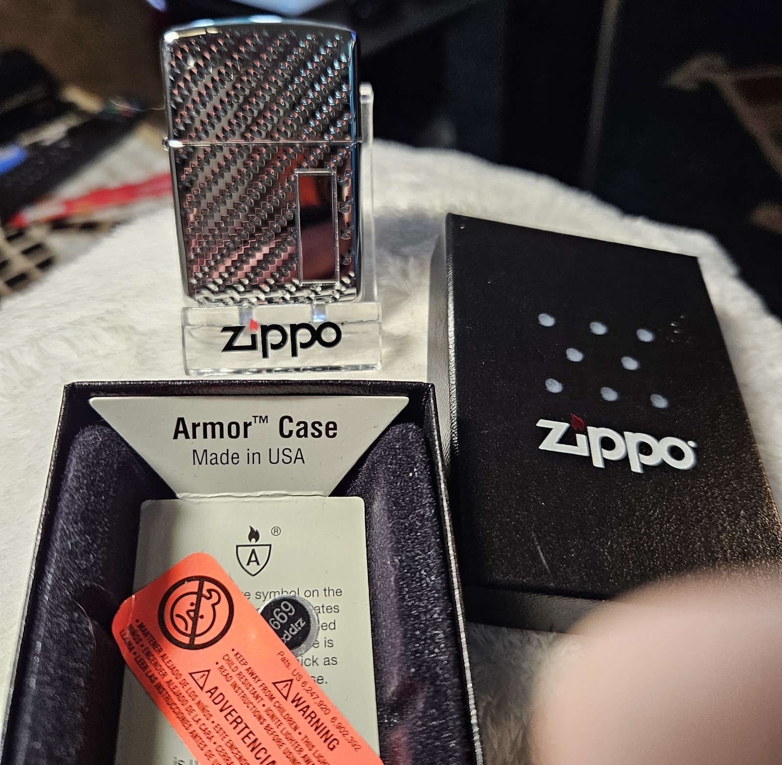 Zippo Lighter 2012 Engine Turned Pebble by Grant Duke, Dual Sides, Armor, New