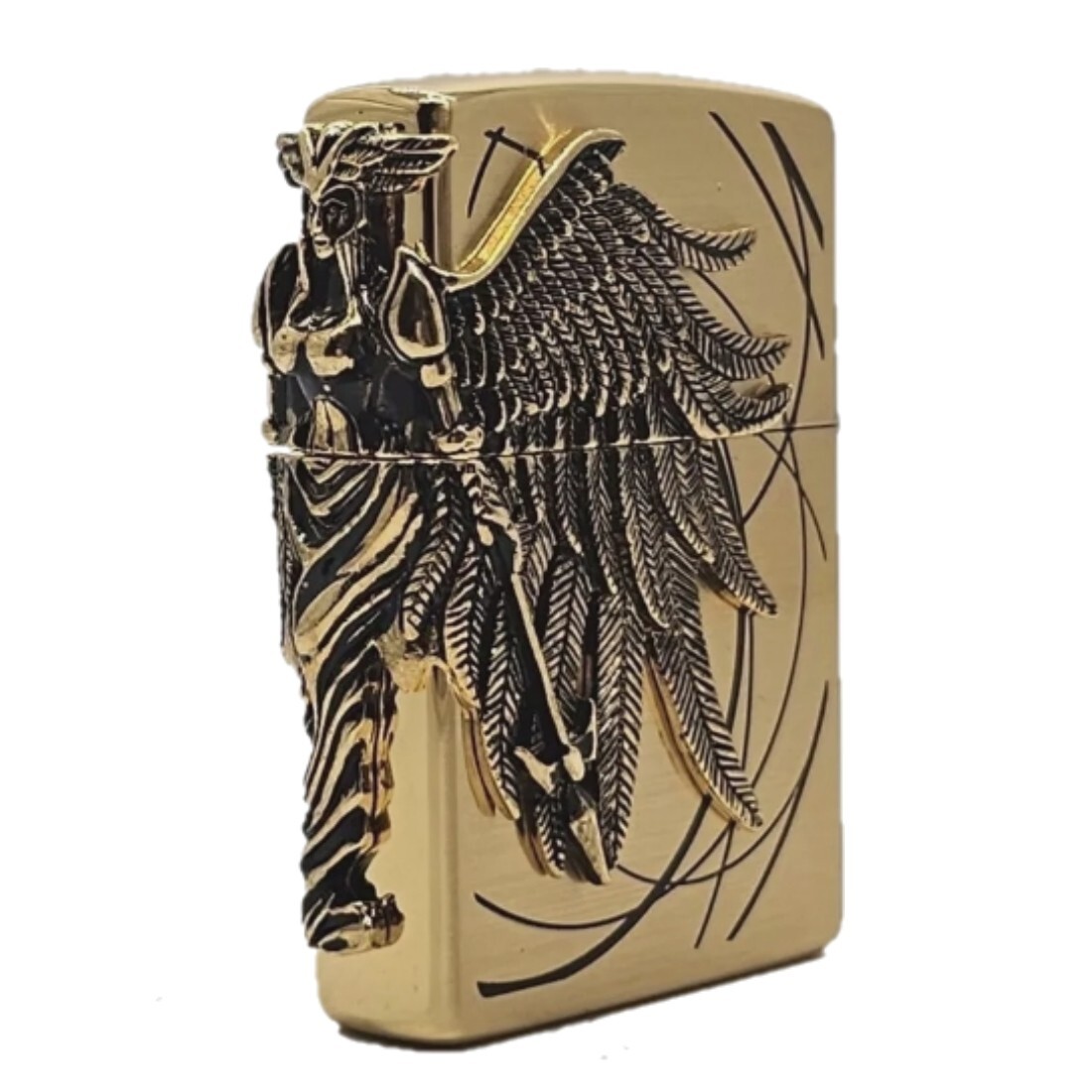 Zippo Lighter Amazon Gold EMB Korea Unique Design 📌Genuine Windproof Engraved