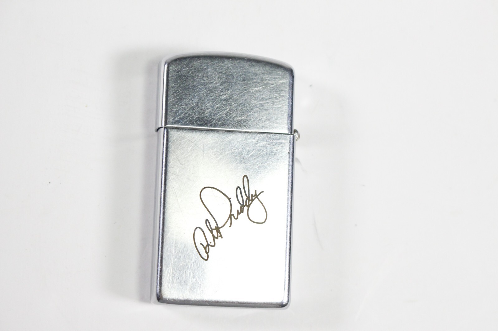 Vintage Zippo Slim Local Finance Flat Bottom No Date Code 1956?