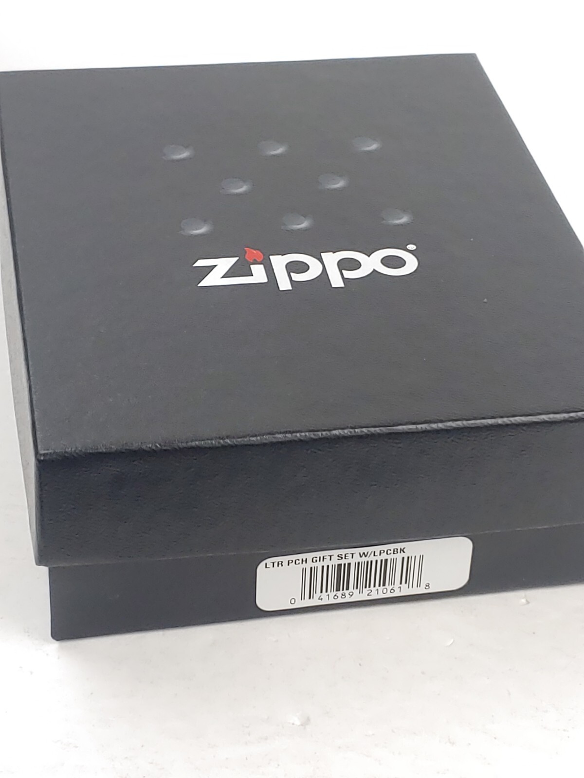 Zippo Marlboro Stripe Windproof Lighter w/ Zippo Black Leather Pouch in Gift Box