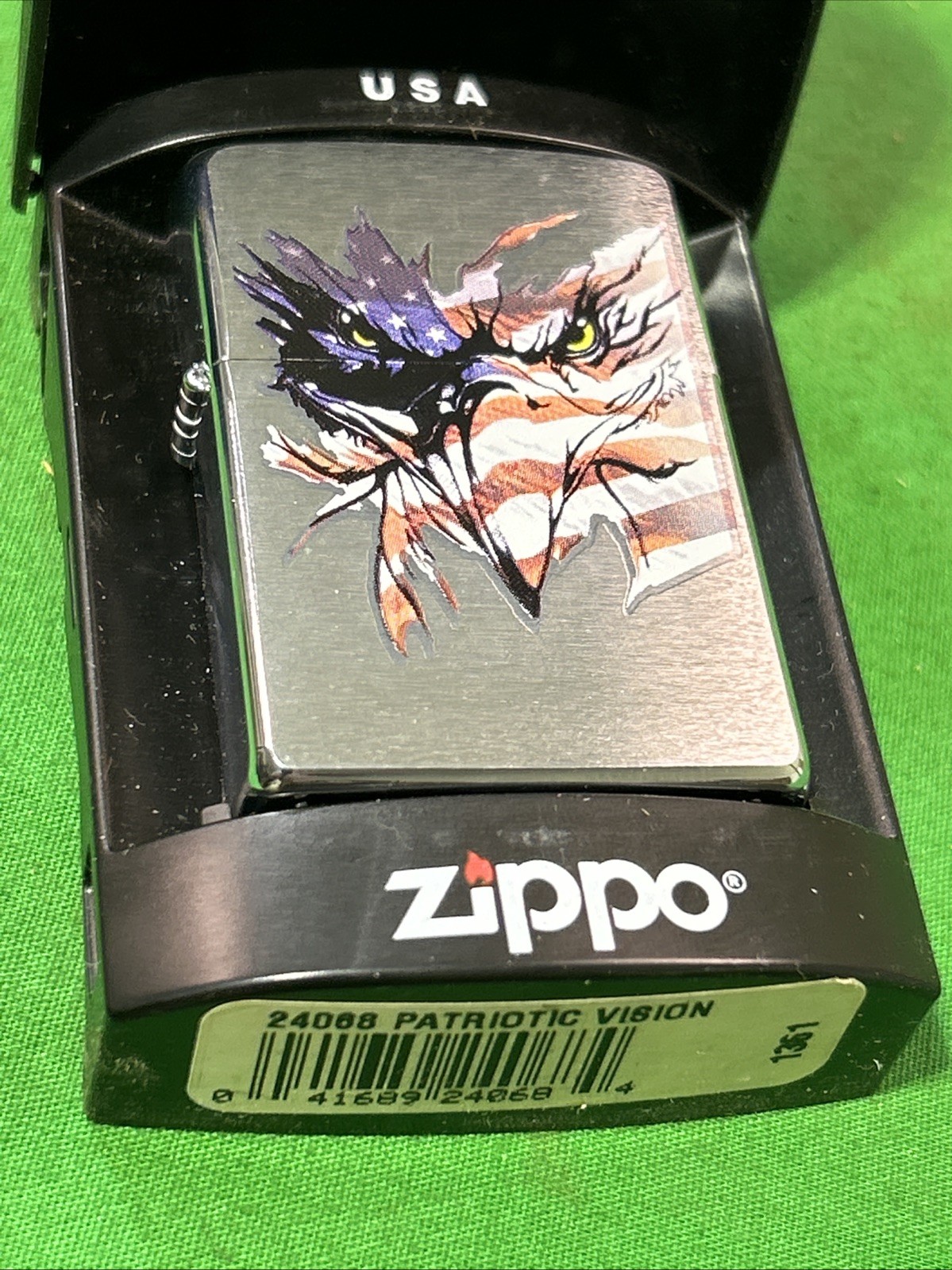 Zippo Lighter New 24068 Patriotic Vision W/ Case