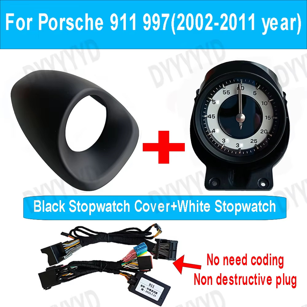 Car Stopwatch For Porsche 911 997 Carrera 987 Cayman 2006-2012 Console Dashboard