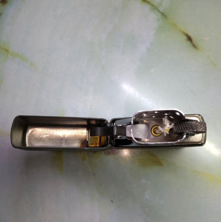 Zippo oil Lighter 【D−DAY】 Front Processing Khaki Made in 2015 Dark green New