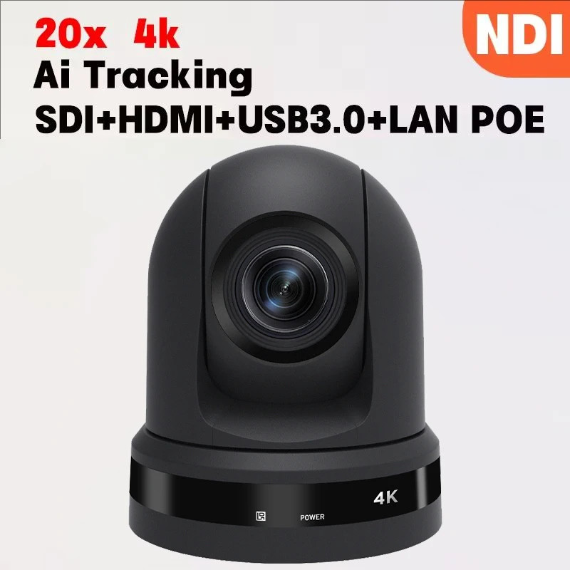 4K NDI PTZ Camera 1-10pcs 20X Zoom Video Conference Camera for Church Business
