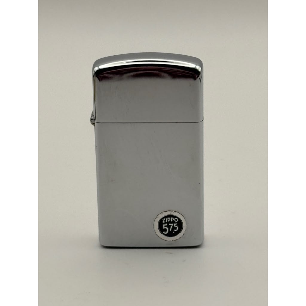 Vintage Zippo Slim No 1610 High Polish Chrome Lighter Open Box