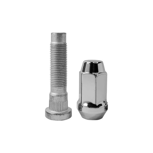 1/2-20 Chrome Wheel Lug Stud Nut Set Compatible with 2009-2019 Ford Edge