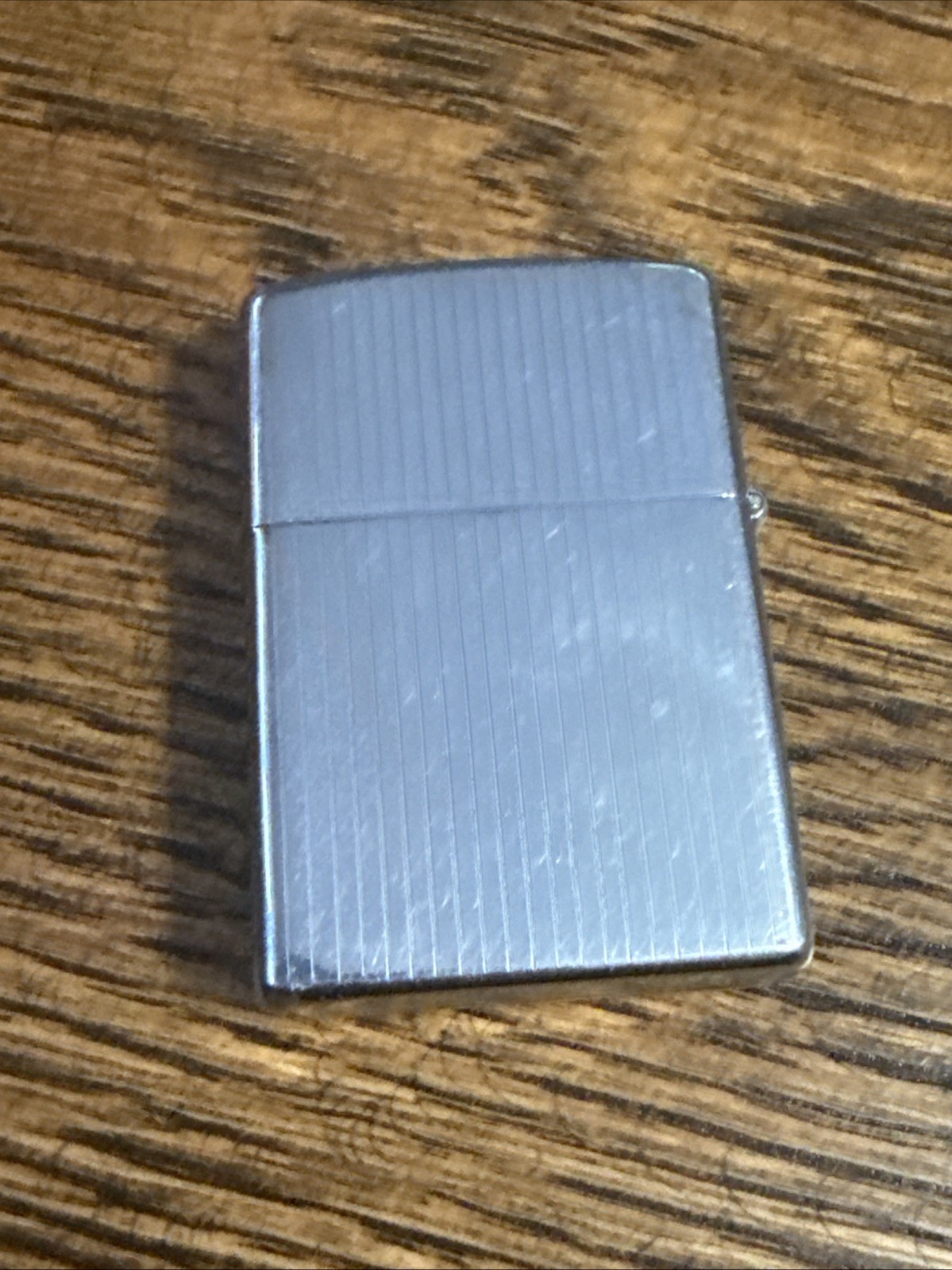 Vintage 1977 Zippo Lighter Pinstripe Silver COLOR III II
