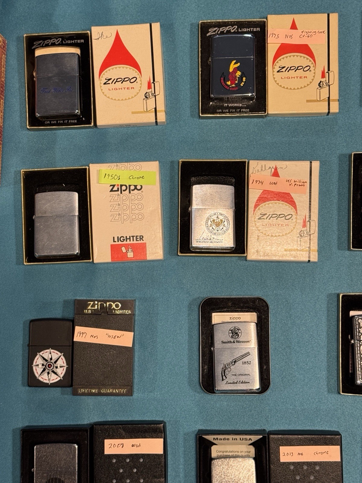 Zippo Lighter Collection Lot Of 45 – NOS Military Advertising Vintage 1950s-2018