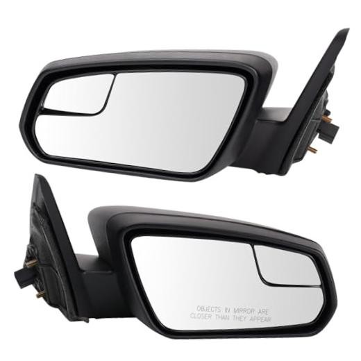 Power Side Mirror Set with Spotter Glass Textured Black Driver & MRA11260