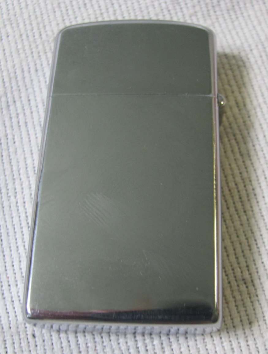 Whitey Slim Zippo Lighter — High Polish Chrome -Unused ?-In Original Box