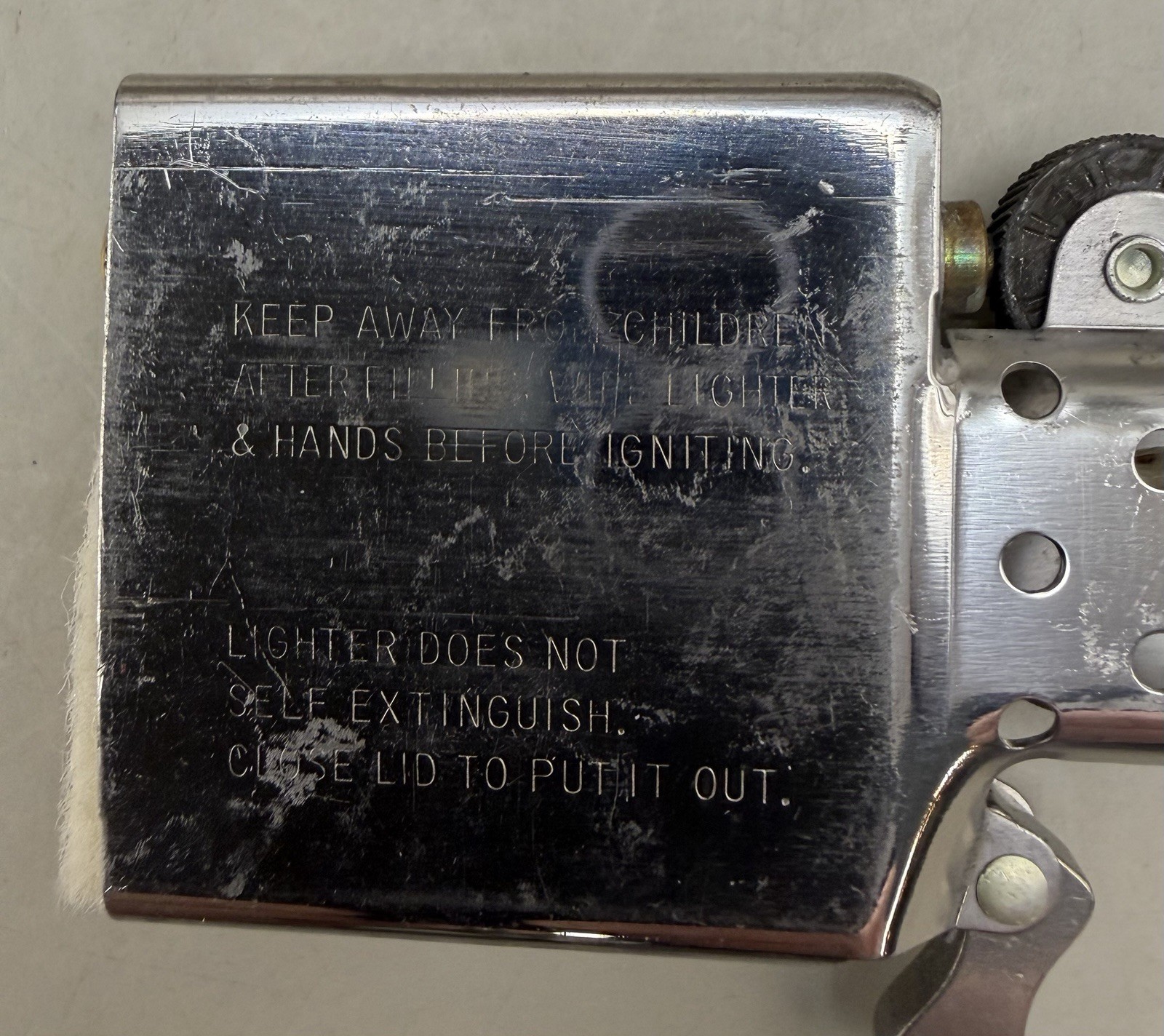 1991 Zippo NRA Unsmoked National Rifle Association Brushed Chrome Lighter & Box
