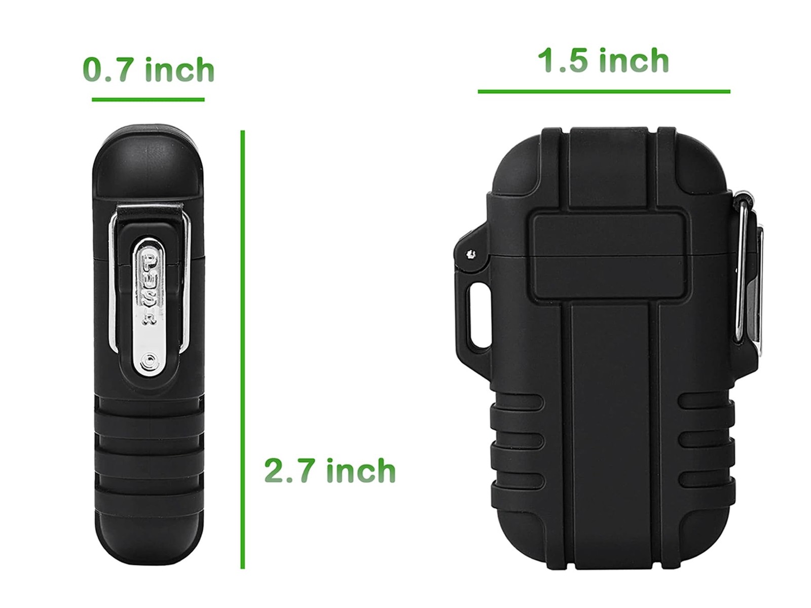 Laffizz 2 Pack Waterproof Lighter Outdoor Windproof Torch Lighters Dual Arc