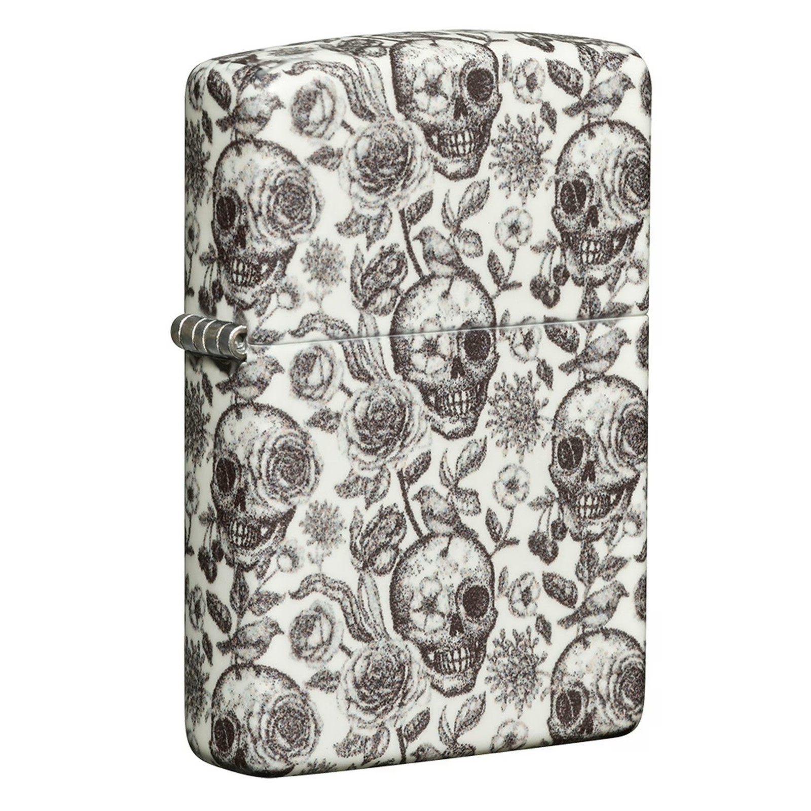 Zippo Glow in the Dark Skeleton Lighter Skulls Floral Windproof Pocket Lighter