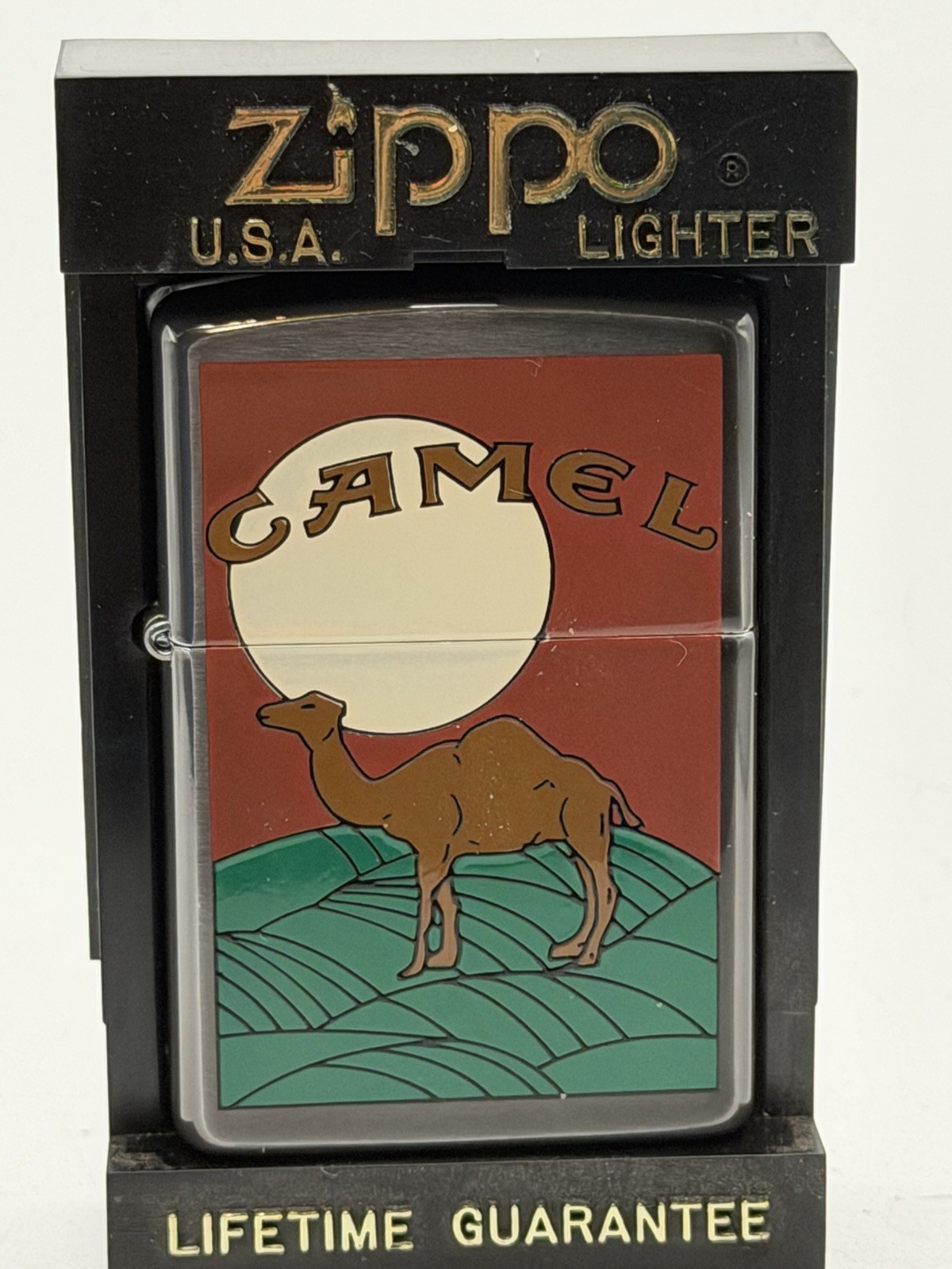 Vintage 1997 Camel Moon Midnight Chrome Zippo Lighter NEW Exclusive Rare B27