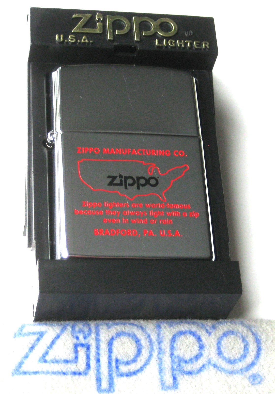 ZIPPO PREVIOUSLY COLLECTED Not Used ADVERTISING Lighter WORLD FAMOUS Manufacture