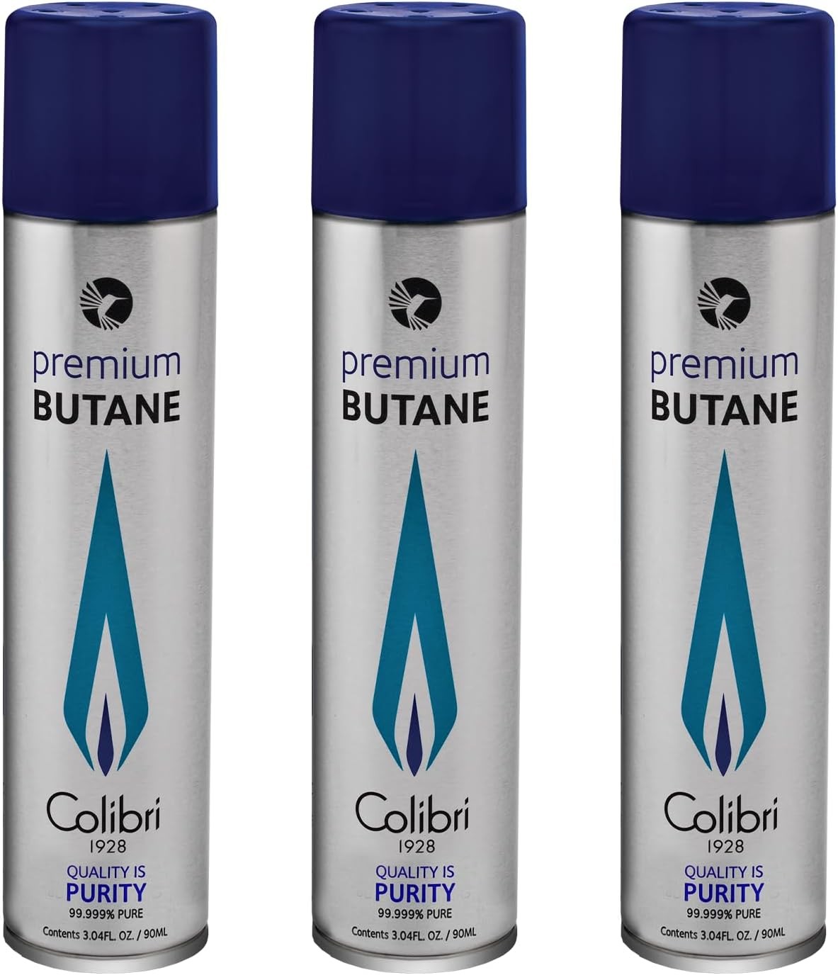 Colibri Premium Butane Fuel Refill for Lighters, Torch 90 ml, Blue