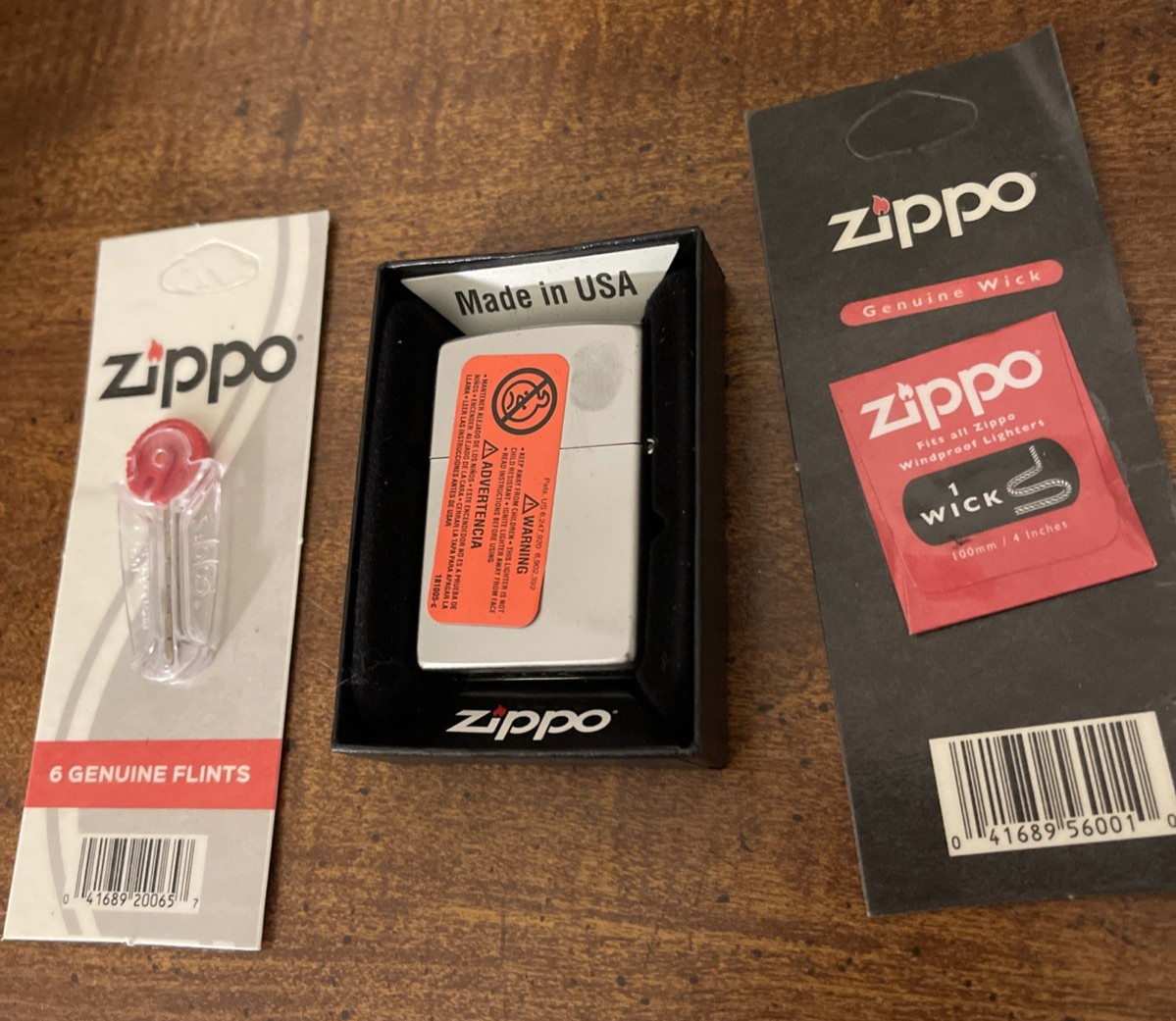Zippo Lighter Father and son fishing partners Bonus Flint And Wick