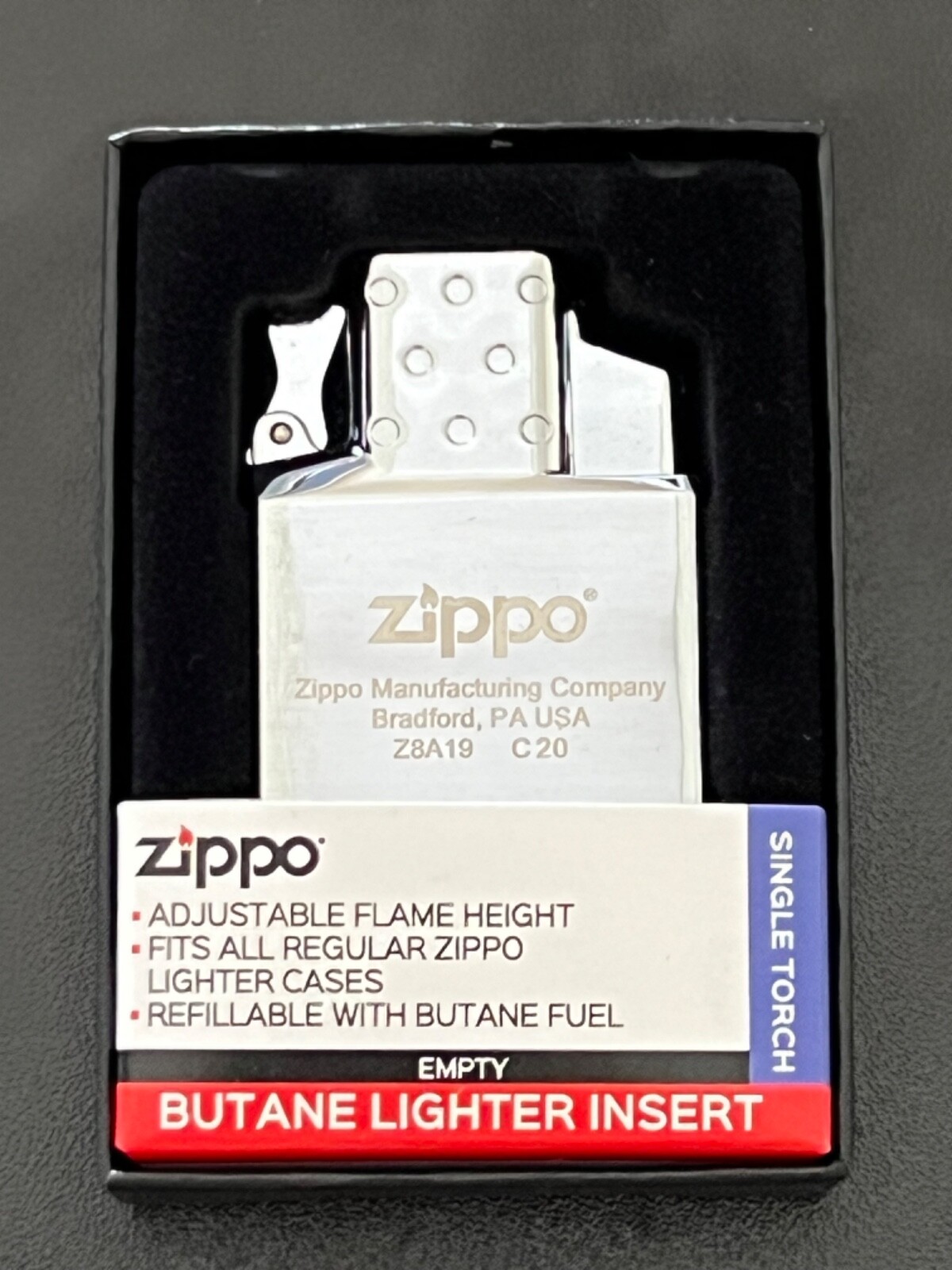 Zippo Butane Torch Insert For Regular Size Zippo Lighters, 65826, New In Box