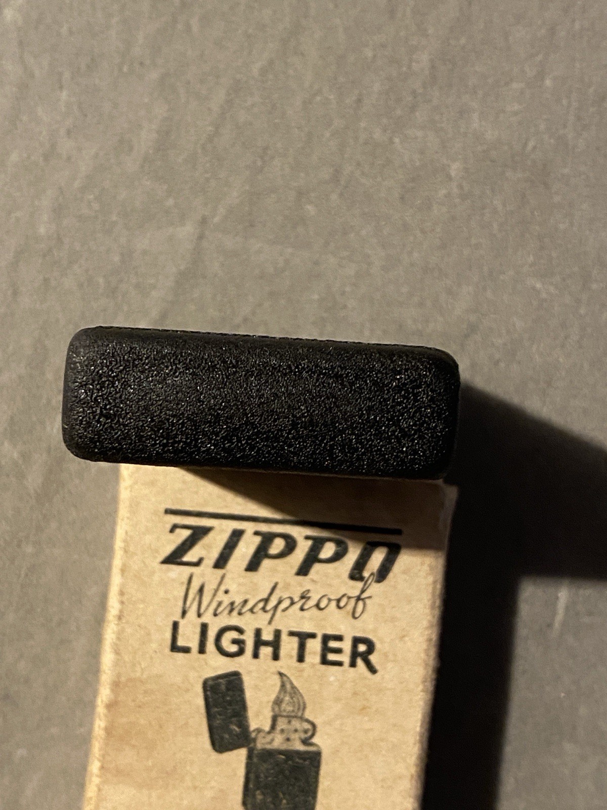 1930s 1940s Zippo Lighter 3 Barrel hinge Black W/ Artwork In early Box