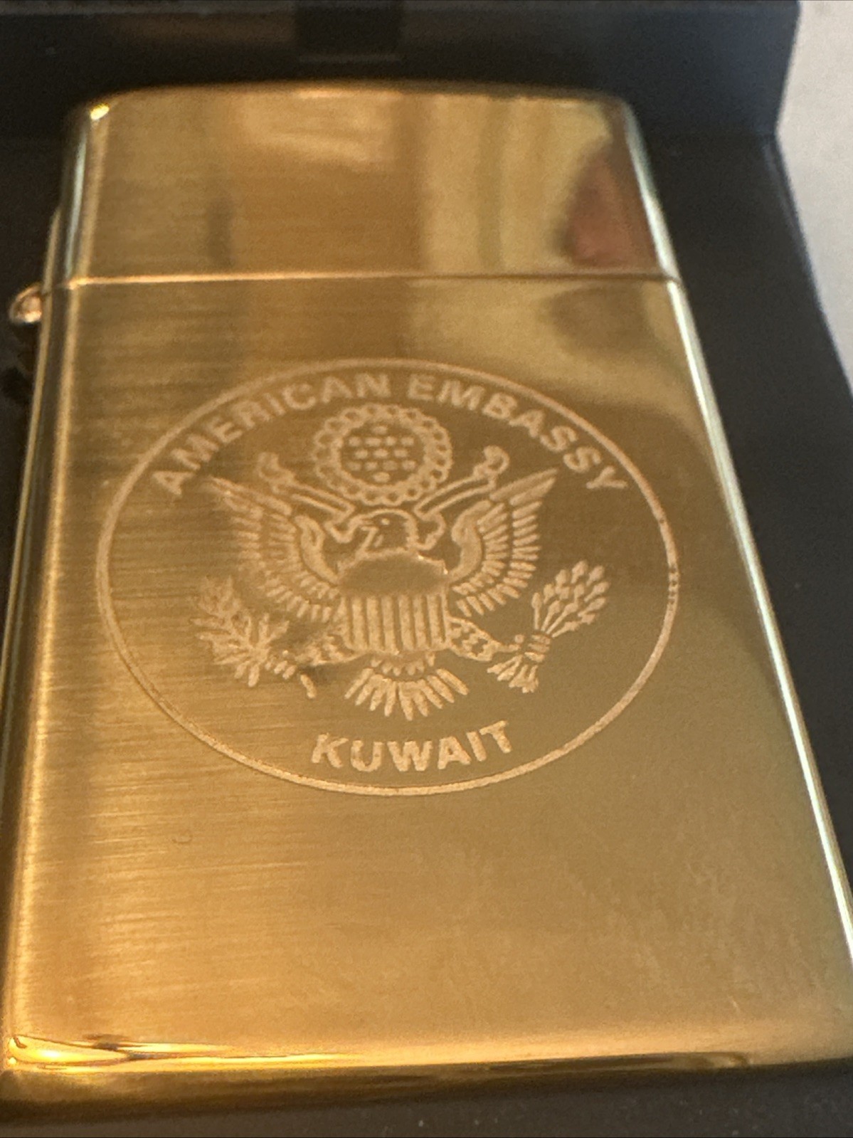 Zippo American Embassy Kuwait Lighter, USA Made