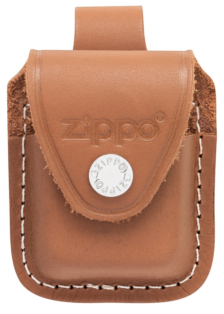 Zippo 47003 Camel Colored Leather Lighter Pouch With Belt Loop, New In Box