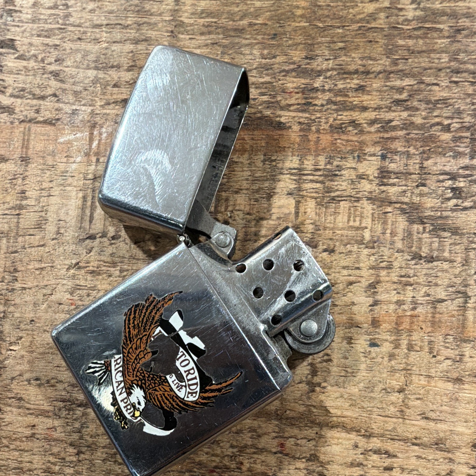 Zippo Windproof Silver Lighter Case Bradford, PA Made in U.S.A. 07