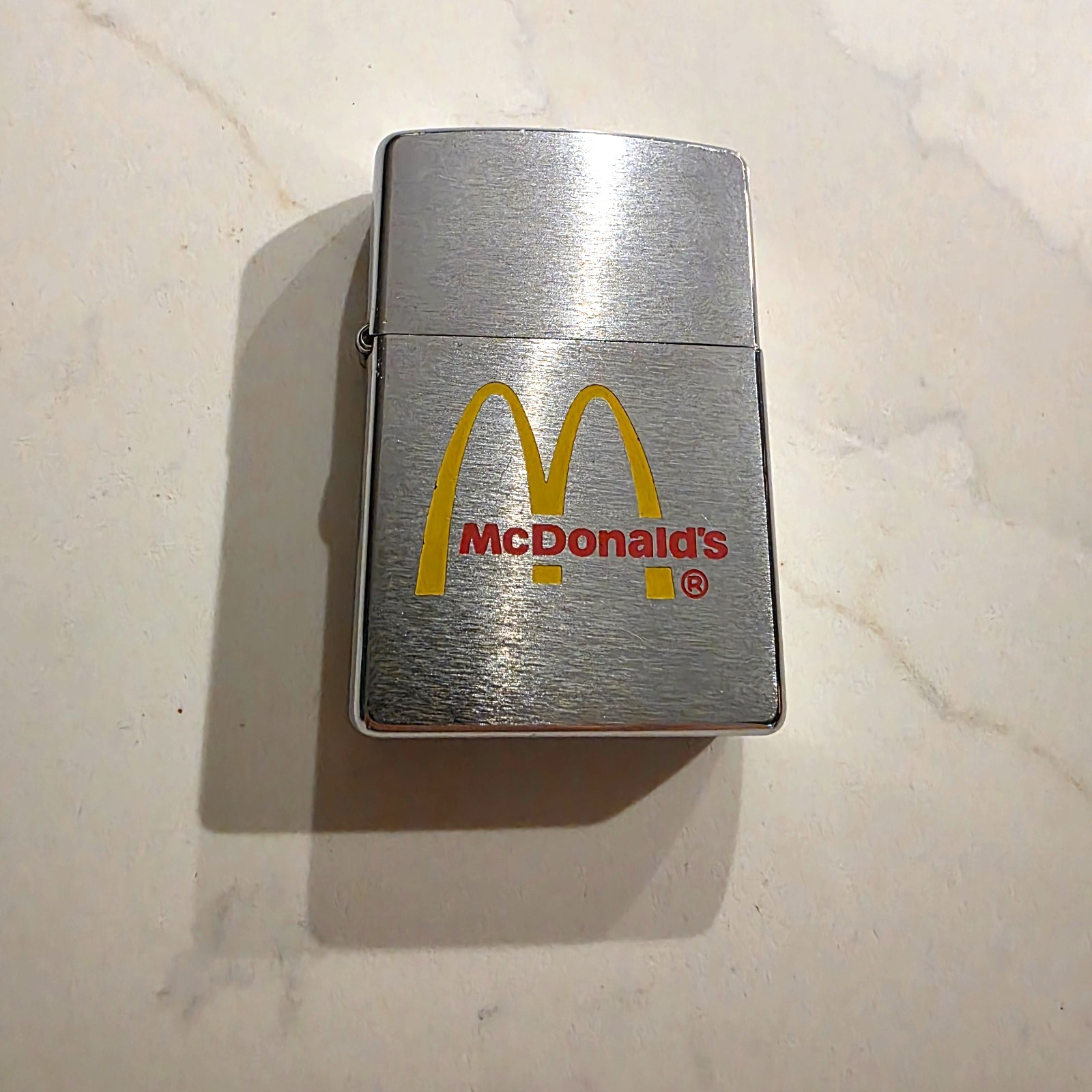 Vintage 1997 Zippo McDonald’s Hamburgers Golden Arches Rare Advertiser Full Size