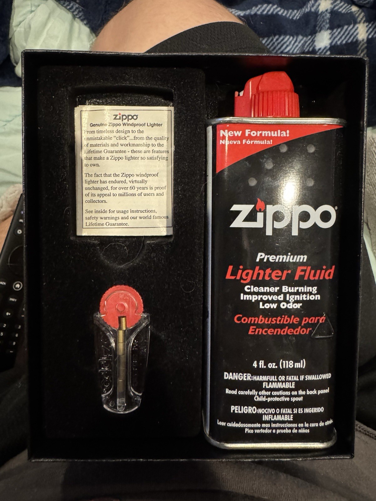 Zippo Lighter Gift Set with Lighter and Extra Flints