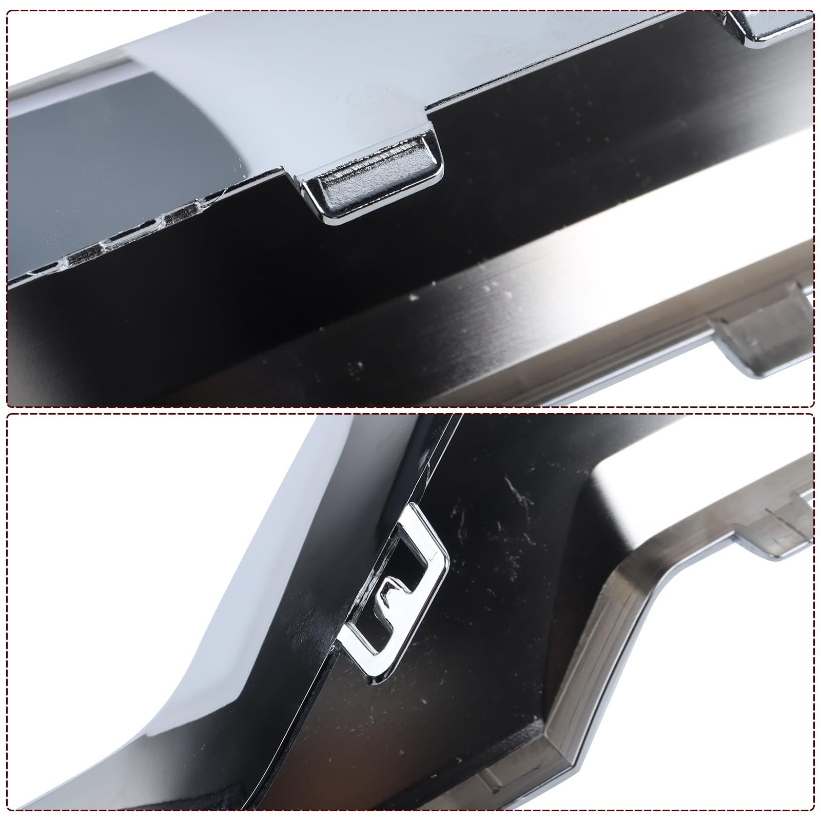 Duolctrams Chrome Front Bumper Skid Plate Panel Lower Cover Face Bar Compatible