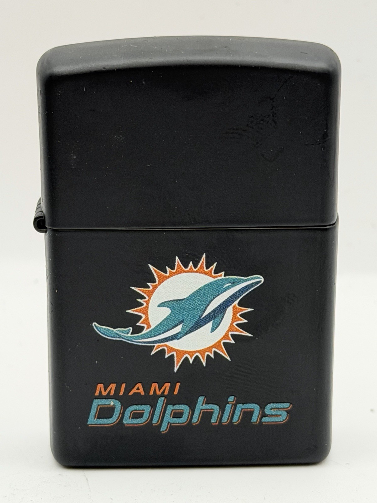 Vintage 2015 Miami Dolphins NFL Black Matte Zippo Lighter New B37