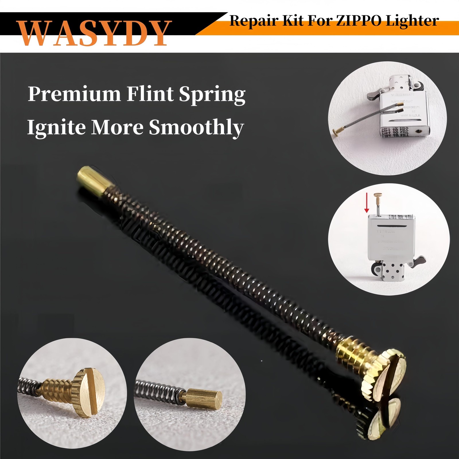 Lighter Repair Kit,Wick and Cotton Replacement Parts Compatible with White