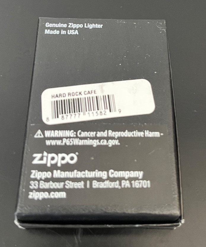 Zippo Hard Rock MIAMI Chrome Black Ice Lighter Etched NEW in Box Sealed 2024