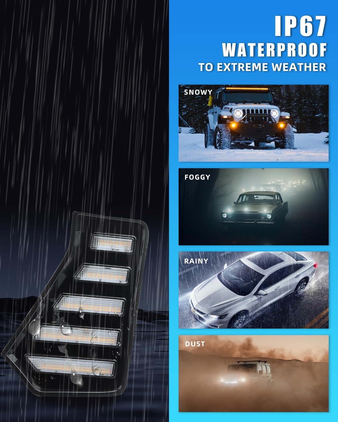 Sequential Front LED Fog Lights Assemblies for 2024 2025 Toyo-ta Tacoma Truck…