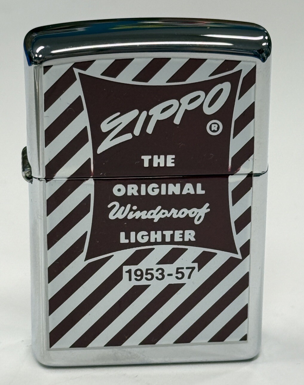2001 ZIPPO 1953-57 CANDY STRIPE BOX DESIGN LIGHTER SEALED IN BOX B717
