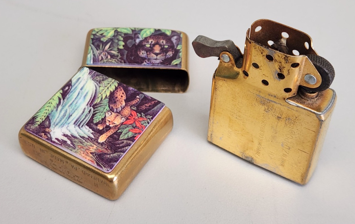 Set of 5, Zippo Mysteries Of The Forest 1995 Limited Collector’s Edition w/ Tins