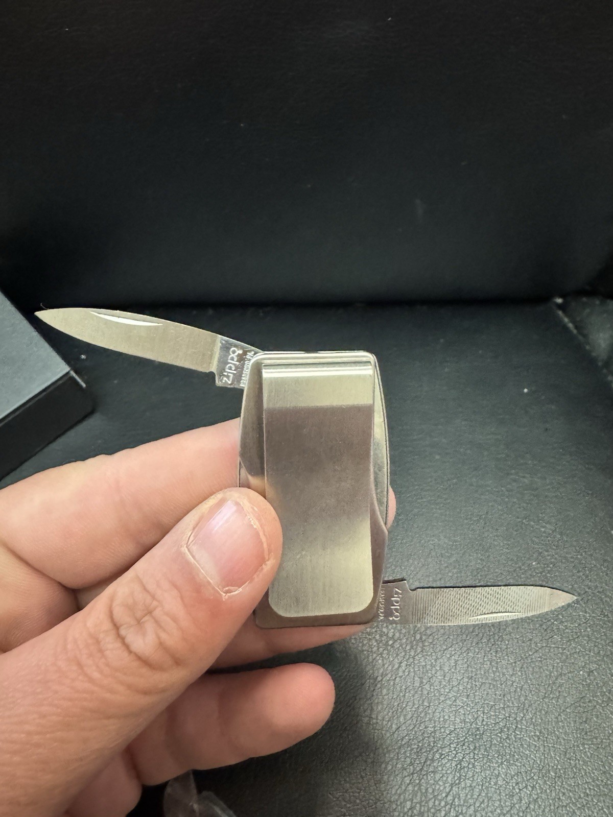 Zippo Promotional Metal Mobil Gas Station Root Oil Co Inc Utility Knife Filer