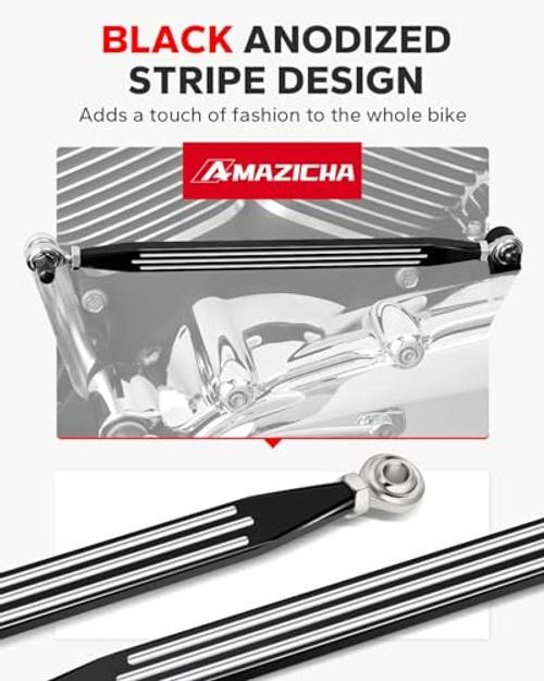 Shift Linkage Compatible for Harley Davidson Softail Black Striped Style